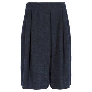 Chanel knielange rok van marineblauw katoen