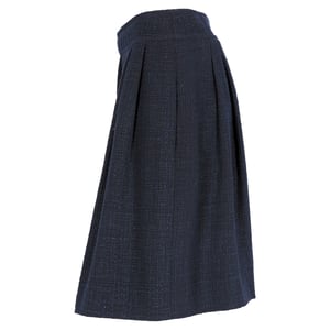 Chanel knielange rok van marineblauw katoen