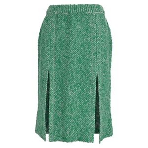 Stella McCartney midi-rok van bouclé-tweed in groene katoen