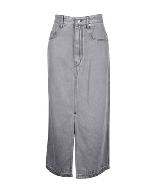 Isabel Marant Etoile denim midi rok in grijs katoen