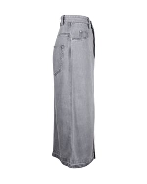 Isabel Marant Etoile denim midi rok in grijs katoen