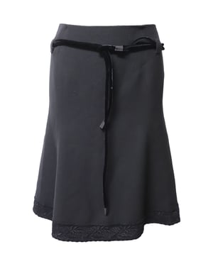 Emporio Armani winterrok met ceintuur van zwarte wol.