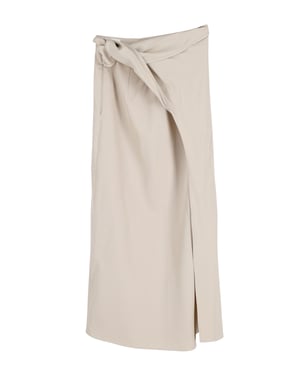 Maxmara midi rok in beige wol