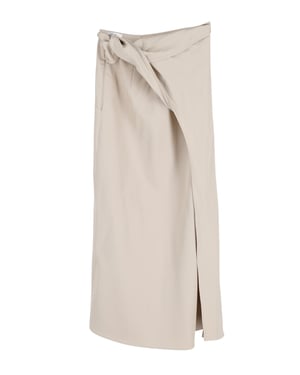 Maxmara midi rok in beige wol