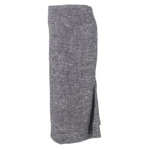 Max Mara tweed midi-kokerrok in grijze wol