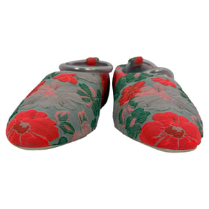 Jil Sander Brocade Point Toe Ballerina Flats in Multicolor Cotton
