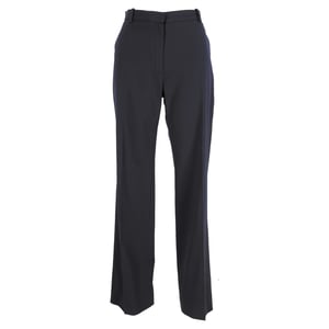 Lanvin rechte broek van wol in marineblauw.