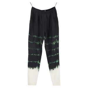 Stella McCartney broek met tie-dye print in zwarte zijde