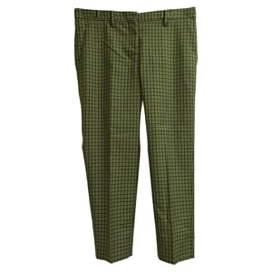 Miu Miu geruite broek van groene wol
