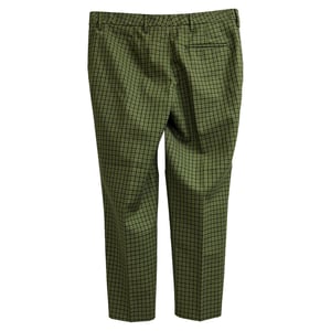 Miu Miu geruite broek van groene wol