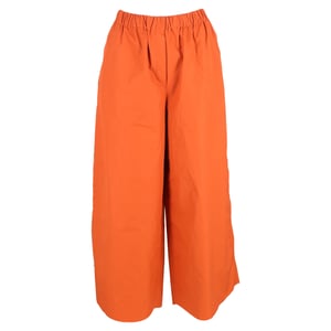 Max Mara Navigli Poplin Palazzobroek van oranje katoen