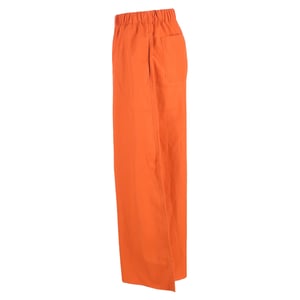 Max Mara Navigli Poplin Palazzobroek van oranje katoen