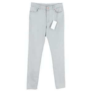 Escada jeans met rechte pijpen in lichtgrijze katoenen denim