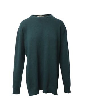 Marni trui met lange mouwen en asymmetrische zoom in groene wol