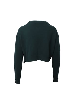 Marni trui met lange mouwen en asymmetrische zoom in groene wol