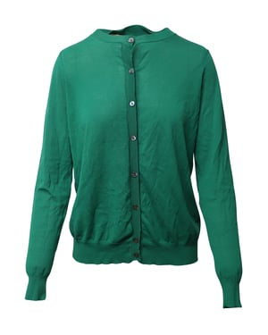 Marni vest met knoopsluiting in groene katoen