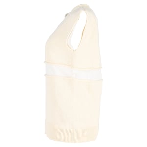 Jil Sander Knit Layered Sweater Vest in Yellow Wool