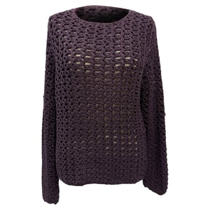 Gucci Crochet Knitted Sweater in Purple Cotton