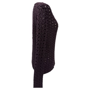 Gucci Crochet Knitted Sweater in Purple Cotton