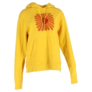 Geborduurde hoodie van Sandro Paris in geel katoen.