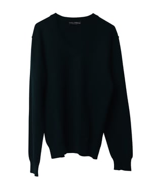 Dolce & Gabbana V-hals trui in groene kasjmier