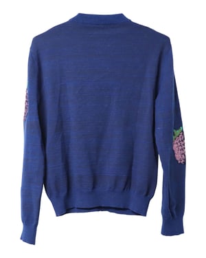 Acne Studio Koray Fruit-Jacquard Sweater in Blue Acrylic