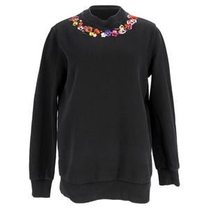 Givenchy sweatshirt met geborduurde bloemen in zwart katoen