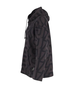 Marc Jacobs Monogram hoodie met trekkoord in bruin katoen