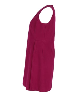 Victoria Beckham mouwloze mini-jurk van roodpaarse wol