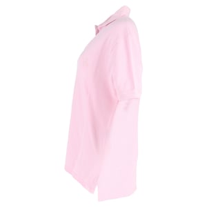 Isabel Marant Anafiko-logotypbroderad pikétröja i rosa bomull