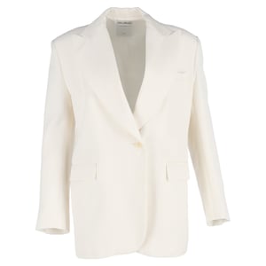 Sandro blazer in crèmekleurig polyester