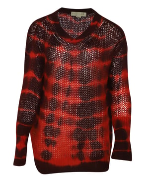 Stella McCartney tie-dye trui van rode alpacawol
