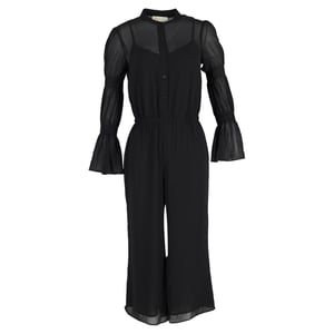 Michael Kors jumpsuit met geplooide mouwen in zwart polyester