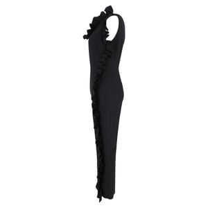 MSGM Jumpsuit met één schouder en ruches in zwart polyester
