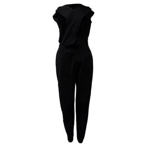 Stella McCartney jumpsuit met open rug in zwarte viscose