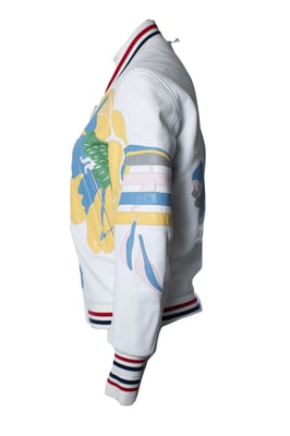 Thom Browne, bloemen lamsleren bomberjack