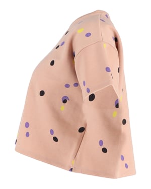 Marni crop T-shirt met stippen in perzikkleurig katoen