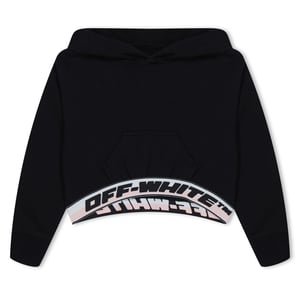 Girls Off White Off Crop Logo Oth in Black 1010