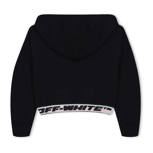 Girls Off White Off Crop Logo Oth in Black 1010
