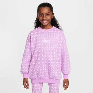 Girls Nike G Nsw Clb Flc O in Rush Fuchsia/Wh