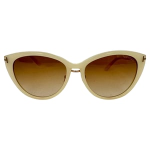 Tom Ford Cat-Eye Tinted Sunglasses in Ecru Acetate