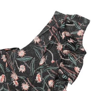 Isabel Marant mini-jurk met één schouder in lavendelkleur met bloemenprint van katoen