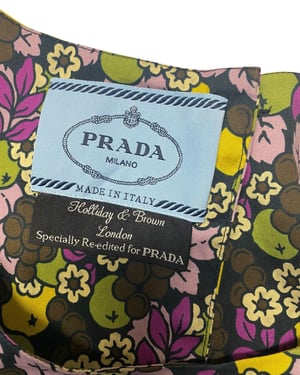 Prada Holliday & Brown bloemenjurk van veelkleurig polyester