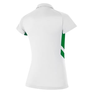 Nike Raglan-polotröja med kontrastpaneler för kvinnor (Vit/Tallgrön)