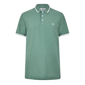 Original Penguin Heren Regular Poloshirt met Korte Mouwen (Olieblauw)