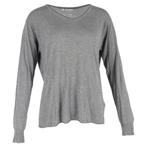 Alexander Wang T-shirt med långärmad rund halsringning i grå bomull