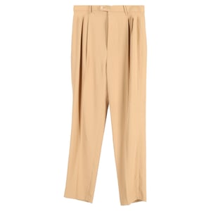 Iris & Ink geplooide broek van beige katoen