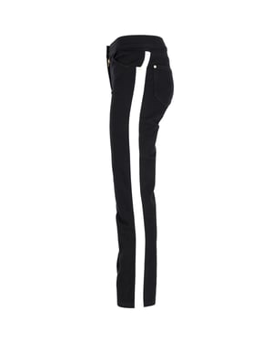 Balmain skinny jeans met contrasterende strepen in zwart katoen