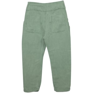 Isabel Marant Etoile cargo broek met plooien en zakken in groen linnen