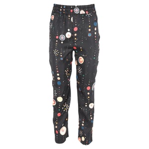 Isabel Marant broek met stippenprint, elastische taille en rechte pijpen in zwart katoen